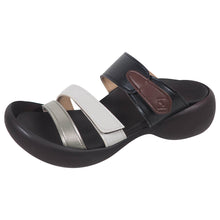 画像をギャラリービューアに読み込む, リゲッタカヌー エッグヒール トリコロール3本ベルトサンダル RegettaCanoe CJEG5224 lvw100 レディース