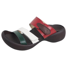 画像をギャラリービューアに読み込む, リゲッタカヌー エッグヒール トリコロール3本ベルトサンダル RegettaCanoe CJEG5224 lvw100 レディース