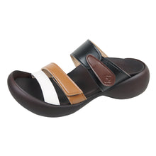 画像をギャラリービューアに読み込む, リゲッタカヌー エッグヒール トリコロール3本ベルトサンダル RegettaCanoe CJEG5224 lvw100 レディース