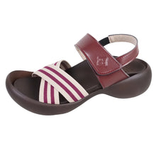 画像をギャラリービューアに読み込む, リゲッタカヌー ストライプゴムベルトベルクロサンダル RegettaCanoe LVW302 CJEG5238a レディース