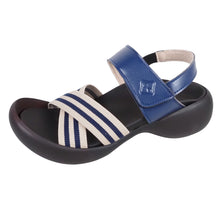 画像をギャラリービューアに読み込む, リゲッタカヌー ストライプゴムベルトベルクロサンダル RegettaCanoe LVW302 CJEG5238a レディース