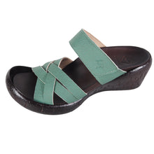 画像をギャラリービューアに読み込む, リゲッタカヌー 編み込みデザインウェッジミュールサンダル RegettaCanoe LVW407 CJLW4504 レディース