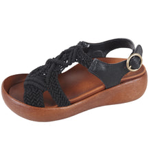 画像をギャラリービューアに読み込む, リゲッタカヌー マクラメ編みバックストラップサンダル RegettaCanoe LVW632 CJBH3010 レディース