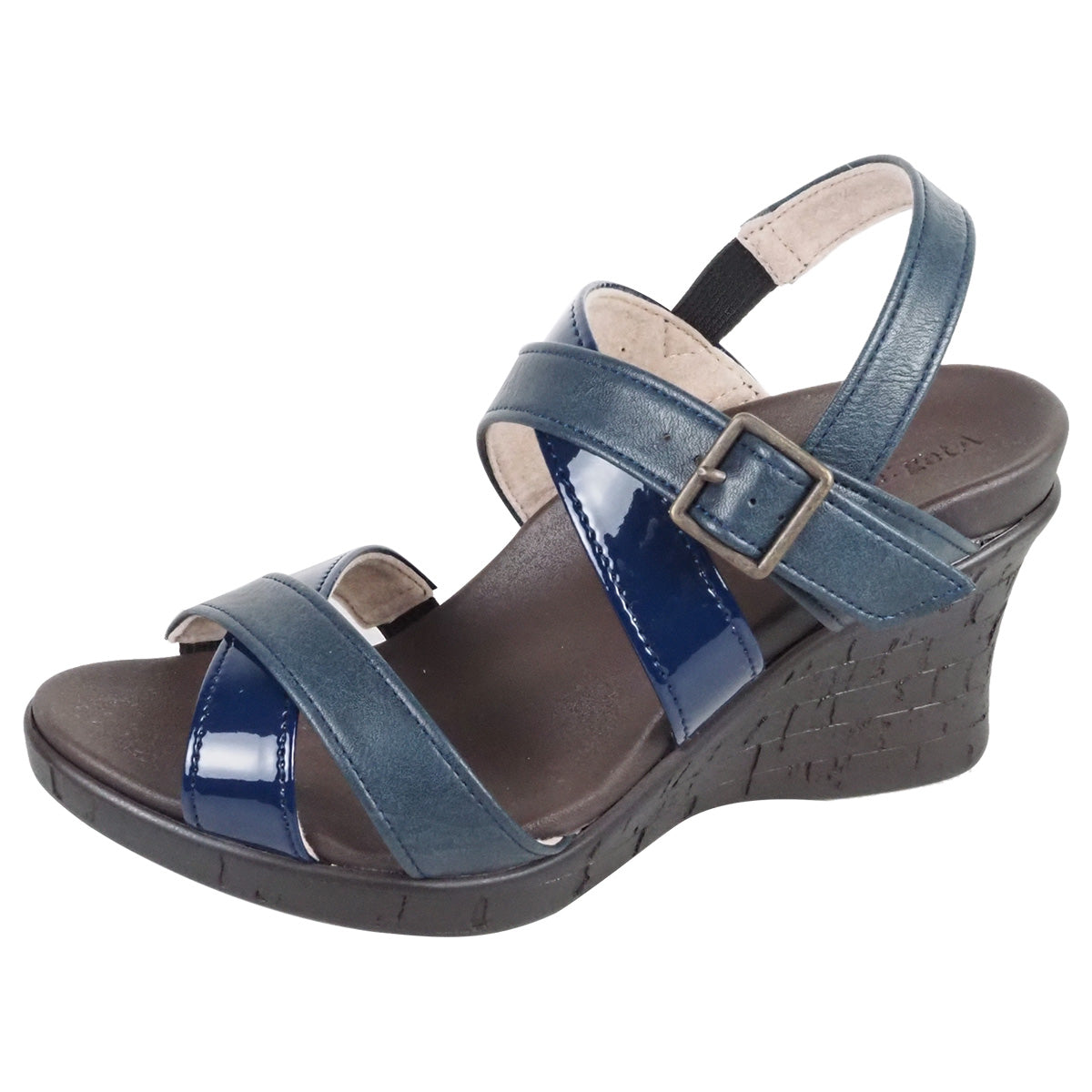 リゲッタ サンダル レディース エナメル ウェッジソール 厚底 コンビ