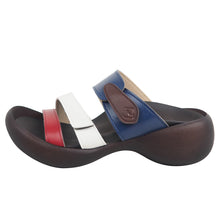 画像をギャラリービューアに読み込む, リゲッタカヌー エッグヒール トリコロール3本ベルトサンダル RegettaCanoe CJEG5224 lvw100 レディース