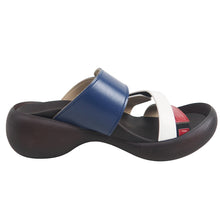 画像をギャラリービューアに読み込む, リゲッタカヌー エッグヒール トリコロール3本ベルトサンダル RegettaCanoe CJEG5224 lvw100 レディース