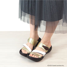 画像をギャラリービューアに読み込む, リゲッタカヌー エッグヒール トリコロール3本ベルトサンダル RegettaCanoe CJEG5224 lvw100 レディース