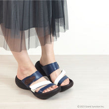 画像をギャラリービューアに読み込む, リゲッタカヌー エッグヒール トリコロール3本ベルトサンダル RegettaCanoe CJEG5224 lvw100 レディース
