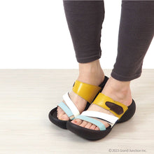 画像をギャラリービューアに読み込む, リゲッタカヌー エッグヒール トリコロール3本ベルトサンダル RegettaCanoe CJEG5224 lvw100 レディース