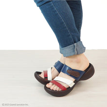 画像をギャラリービューアに読み込む, リゲッタカヌー エッグヒール トリコロール3本ベルトサンダル RegettaCanoe CJEG5224 lvw100 レディース
