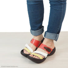 画像をギャラリービューアに読み込む, リゲッタカヌー エッグヒール トリコロール3本ベルトサンダル RegettaCanoe CJEG5224 lvw100 レディース