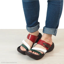 画像をギャラリービューアに読み込む, リゲッタカヌー エッグヒール トリコロール3本ベルトサンダル RegettaCanoe CJEG5224 lvw100 レディース