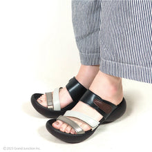 画像をギャラリービューアに読み込む, リゲッタカヌー エッグヒール トリコロール3本ベルトサンダル RegettaCanoe CJEG5224 lvw100 レディース