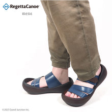 画像をギャラリービューアに読み込む, リゲッタカヌー ビッグフットソール 単色3本ベルトサンダル RegettaCanoe lvw116 CJBF5137 メンズ
