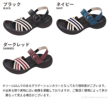 画像をギャラリービューアに読み込む, リゲッタカヌー エッグヒール 幅広ゴムストラップサンダル(ゆったりワイズ) RegettaCanoe CJEG5219 lvw160 レディース
