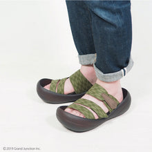 画像をギャラリービューアに読み込む, リゲッタカヌー 青海波模様 3本ベルトサンダル RegettaCanoe SMS012 CJBF5170 メンズ