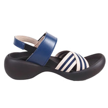 画像をギャラリービューアに読み込む, リゲッタカヌー ストライプゴムベルトベルクロサンダル RegettaCanoe LVW302 CJEG5238a レディース