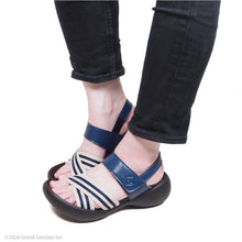画像をギャラリービューアに読み込む, リゲッタカヌー ストライプゴムベルトベルクロサンダル RegettaCanoe LVW302 CJEG5238a レディース