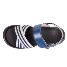 画像をギャラリービューアに読み込む, リゲッタカヌー ストライプゴムベルトベルクロサンダル RegettaCanoe LVW302 CJEG5238a レディース