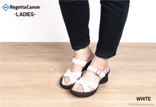 画像をギャラリービューアに読み込む, リゲッタカヌー フレンチウェッジヒール ストレッチベルトサンダル RegettaCanoe LVW452 CJFH809 レディース