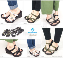 画像をギャラリービューアに読み込む, リゲッタカヌー ハイウエッジヒール 2バックルサンダル Regettacanoe LVW548 CJHW5614 レディース