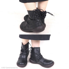 画像をギャラリービューアに読み込む, リゲッタカヌー ギャザーレースアップブーツ RegettaCanoe LVW567 CJFS001C レディース