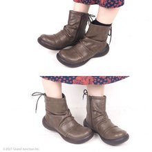 画像をギャラリービューアに読み込む, リゲッタカヌー ギャザーレースアップブーツ RegettaCanoe LVW567 CJFS001C レディース