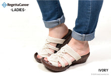 画像をギャラリービューアに読み込む, リゲッタカヌー ウェッジヒール 編み込みニットサンダル RegettaCanoe lvw605 CJLW4510 レディース