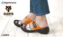 画像をギャラリービューアに読み込む, リゲッタカヌー 読売ジャイアンツ 3本ベルトサンダル RegettaCanoe 野球 LVW609 BCEG5224YG レディース