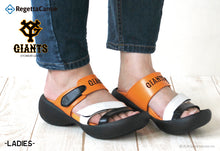 画像をギャラリービューアに読み込む, リゲッタカヌー 読売ジャイアンツ 3本ベルトサンダル RegettaCanoe 野球 LVW609 BCEG5224YG レディース