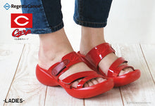 画像をギャラリービューアに読み込む, リゲッタカヌー 広島東洋カープ 3本ベルトサンダル RegettaCanoe 野球 LVW613 BCEG5224HC レディース