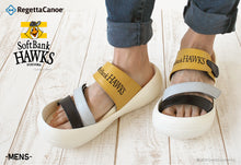画像をギャラリービューアに読み込む, リゲッタカヌー 福岡ソフトバンクホークス 3本ベルトサンダル RegettaCanoe 野球 LVW616 BCBF5137SH メンズ