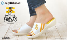 画像をギャラリービューアに読み込む, リゲッタカヌー 福岡ソフトバンクホークス スライドウェッジサンダル RegettaCanoe 野球 LVW617 BCFW3500SH レディース