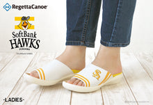 画像をギャラリービューアに読み込む, リゲッタカヌー 福岡ソフトバンクホークス スライドウェッジサンダル RegettaCanoe 野球 LVW617 BCFW3500SH レディース