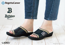 画像をギャラリービューアに読み込む, リゲッタカヌー オリックス・バファローズ スライドウェッジサンダル RegettaCanoe 野球 LVW625 BCFW3500BS レディース
