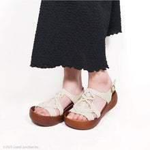 画像をギャラリービューアに読み込む, リゲッタカヌー マクラメ編みバックストラップサンダル RegettaCanoe LVW632 CJBH3010 レディース