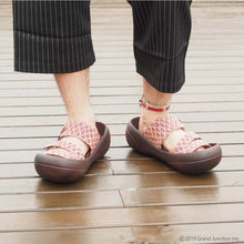 画像をギャラリービューアに読み込む, リゲッタカヌー 青海波模様 3本ベルトサンダル RegettaCanoe SMS012 CJBF5170 メンズ