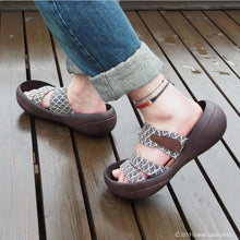 画像をギャラリービューアに読み込む, リゲッタカヌー 青海波模様 3本ベルトサンダル RegettaCanoe SMS012 CJBF5170 メンズ