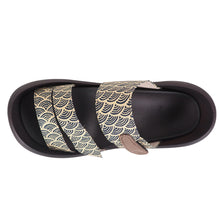 画像をギャラリービューアに読み込む, リゲッタカヌー 青海波模様 3本ベルトサンダル RegettaCanoe SMS012 CJBF5170 メンズ