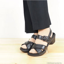 画像をギャラリービューアに読み込む, リゲッタ Re:getA ナースシューズ ナース サンダル ヒール アシンメトリー オフィス クロス ベルト ストラップ ワーク 日本製 SMS057 RW1003 レディース