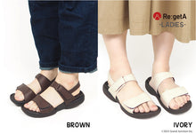 画像をギャラリービューアに読み込む, リゲッタ サンダル Re:getA マジックテープ バックストラップ グミ ソール 健康 日本製 SMS099 R279 レディース