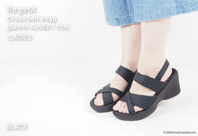 画像をギャラリービューアに読み込む, リゲッタ クロスベルトストラップグミサンダル Re:getA SMS143 R1010 レディース
