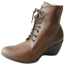 画像をギャラリービューアに読み込む, リゲッタ ブーツ Re:getA サイドジップ レースアップ ウェッジ ヒール日本製 SMS050 SCR5504 R5504a レディース