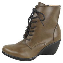 画像をギャラリービューアに読み込む, リゲッタ ブーツ Re:getA サイドジップ レースアップ ウェッジ ヒール日本製 SMS050 SCR5504 R5504a レディース