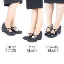 画像をギャラリービューアに読み込む, ets014 レディース クロスベルト アーモンドトゥ パンプス 9cm ヒールRe:getA