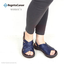 画像をギャラリービューアに読み込む, リゲッタカヌー サンダル 編み込み ベルクロ ぺたんこ フラット 歩きやすい 履きやすい ストラップ 日本製 LVW576 CJNT1000 レディース