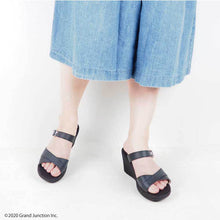 画像をギャラリービューアに読み込む, リゲッタ サンダル Re:getA 7cm ヒール グミ ソール つっかけ ミュール ウェッジソール レイヤードデザイン エナメル コンビ 履きやすい 痛くない 歩きやすい 脚長 日本製 SMS145 R1012 R1014 レディース