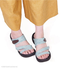 画像をギャラリービューアに読み込む, リゲッタカヌー リネンライクジャカード3本ベルトサンダル RegettaCanoe CJEG5255 LVW483 レディース
